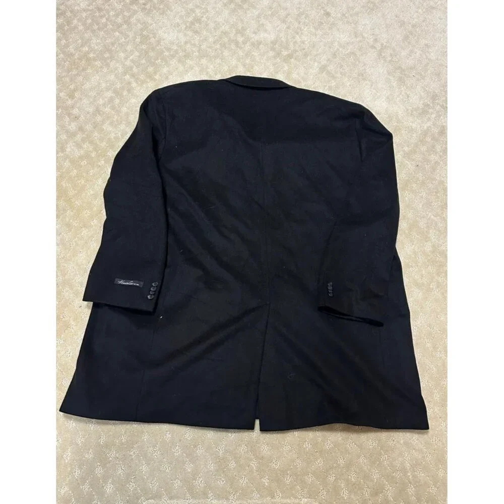 Kenneth Cole Coat Men's (Measures 30x42) Black Wool Car Coat NWT Slim - Picture 2 of 4